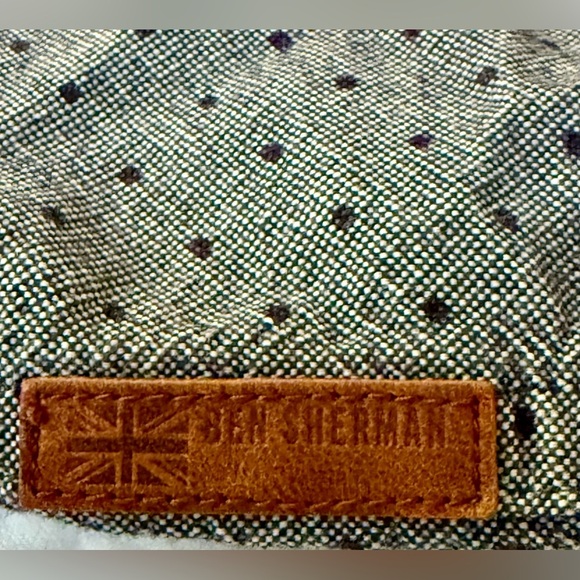 🇬🇧 Ben Sherman Mod Fit Button-Down Shirt Navy Blazer Polka Dot 100% Cotton XL 🇬🇧 - Picture 11 of 14